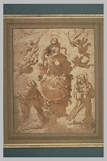 La Vierge et l'Enfant adorés par saint François et sainte Claire_0