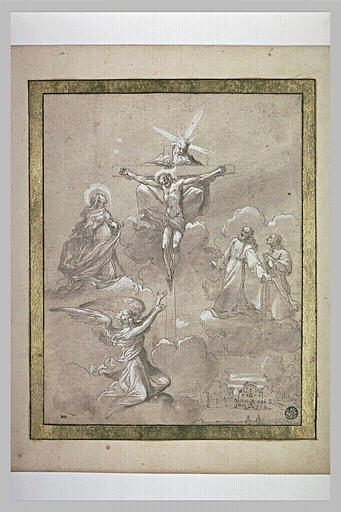 La Sainte Trinité adorée par la Vierge, st Charles Borromée et st François_0