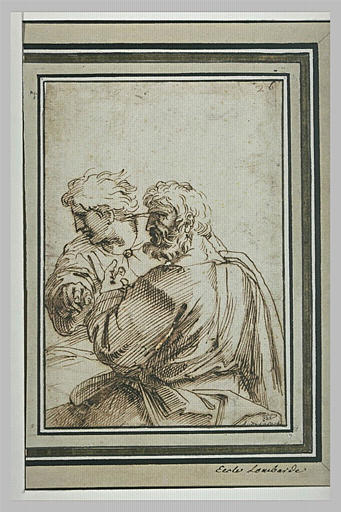 Deux hommes en buste de profil_0