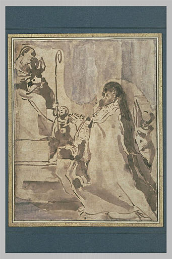 Saint Raymond de Peynafort priant la Vierge à l'Enfant_0