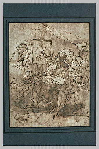 Saint Luc faisant le portrait de la Vierge et de l'Enfant_0