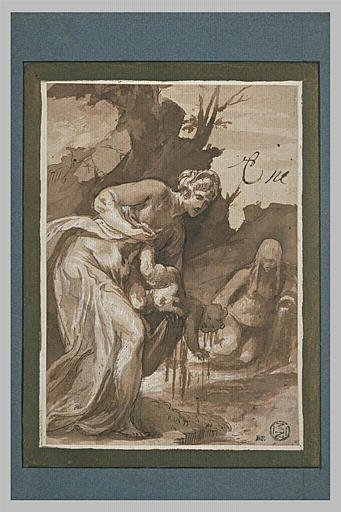 Thétis trempant Achille dans les eaux du Styx_0