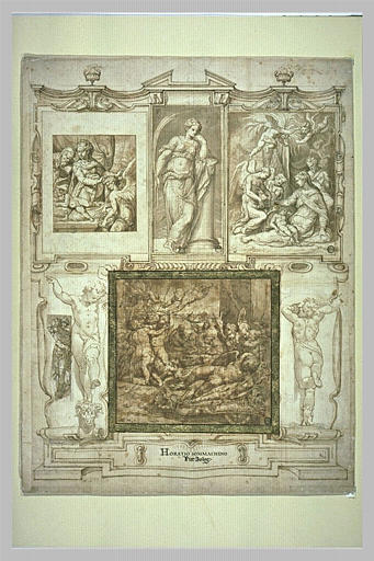 Putti désarmant Cupidon endormi sur son char_0