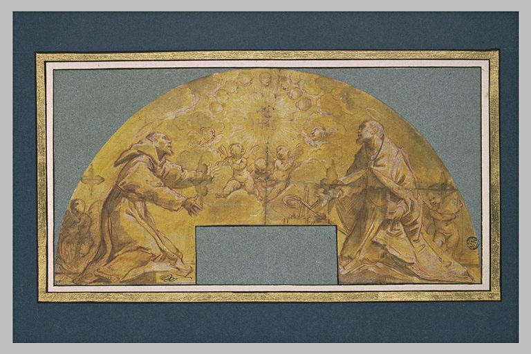 Saint François d'Assise et saint Pétrone adorant le nom de Jésus_0