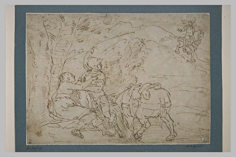 Roger et Angélique, enlacés sous un arbre_0