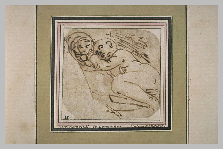 Etude d'un petit enfant nu, endormi_0