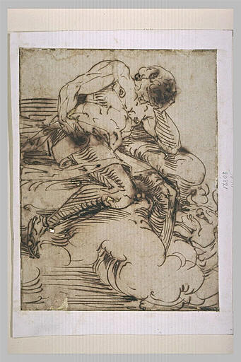 Homme assis sur des nuages_0