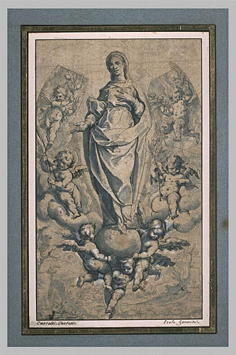 La Vierge debout sur un globe soutenu par des anges_0