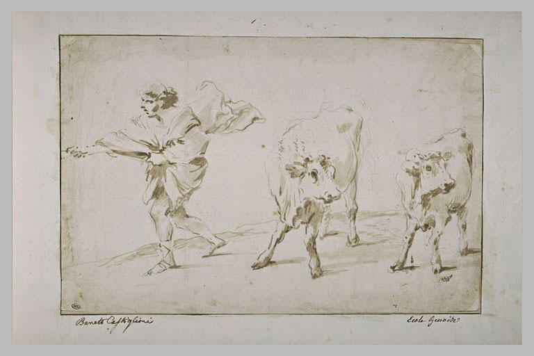 Etude d'un berger et de deux vaches_0
