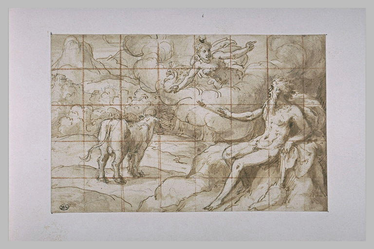 Jupiter changeant la nymphe Io en vache, surpris par Héra_0