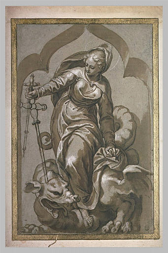 Sainte Marguerite terrassant le dragon_0