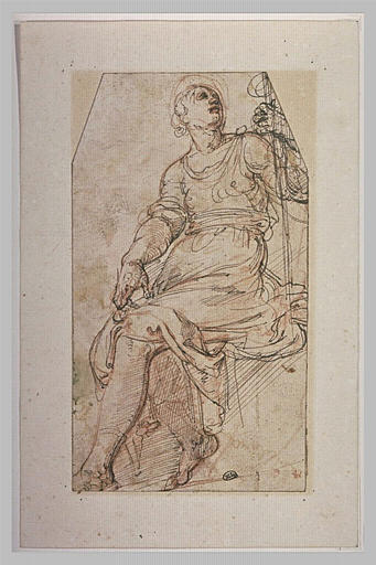 Une figure assise, regardant à droite_0