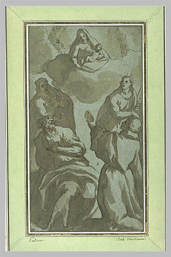 Apparition de la Vierge à l'Enfant à quatre saints_0