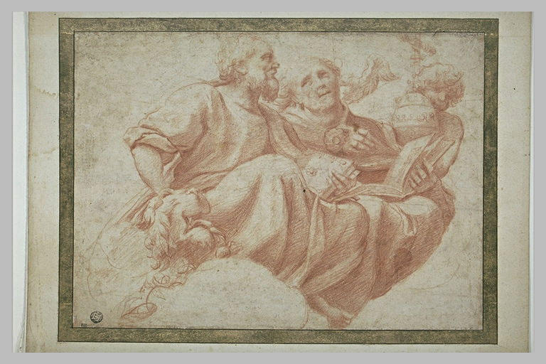 Saint Marc et saint Grégoire, assis, tenant, l'un et l'autre un livre_0