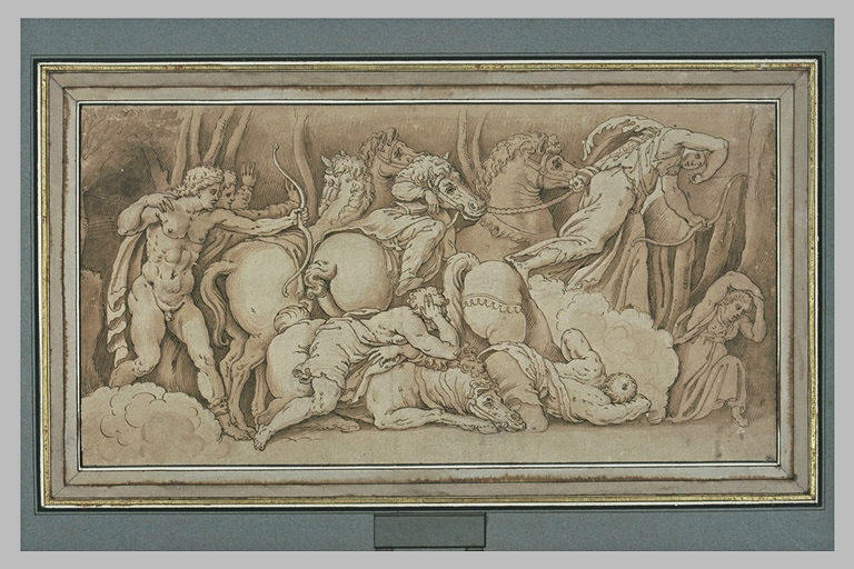Apollon et Diane lançant leurs flèches sur les enfants de Niobé_0