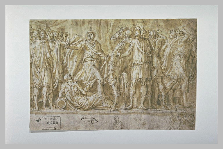 César traversant le Rubicon (?) ou Mucius Scaevola traversant le Tibre_0
