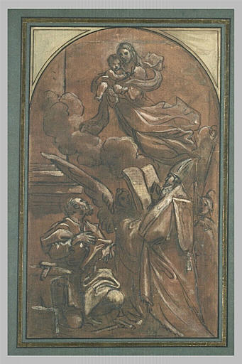 Apparition de la Vierge et de l'Enfant Jésus à saint Eloi et à saint Pétrone_0