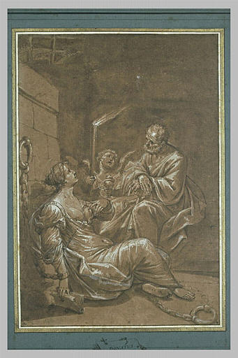 Saint Pierre visitant sainte Agathe dans sa prison_0
