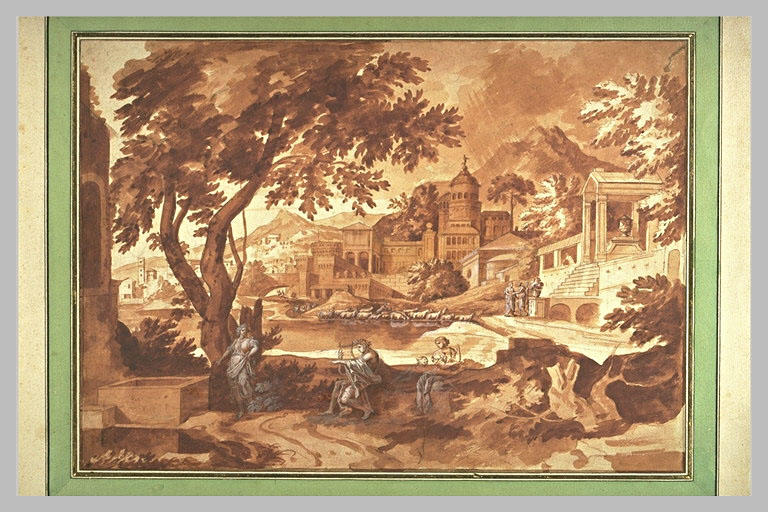 Paysage avec Apollon et une nymphe_0