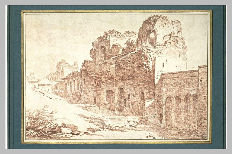 Vue de la porte majeure à Rome_0