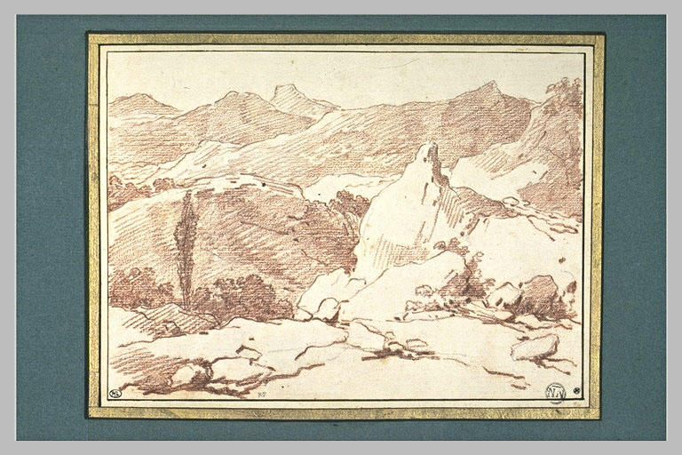 Etude de montagnes escarpées et de rochers_0