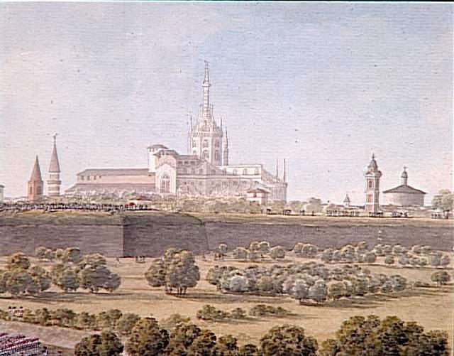 Vue de la ville de Milan le 15 mai 1796 ; Entré des troupes françaises dans la ville de Milan par la Porte Romaine, 15 mai 1796 (autre titre)_3
