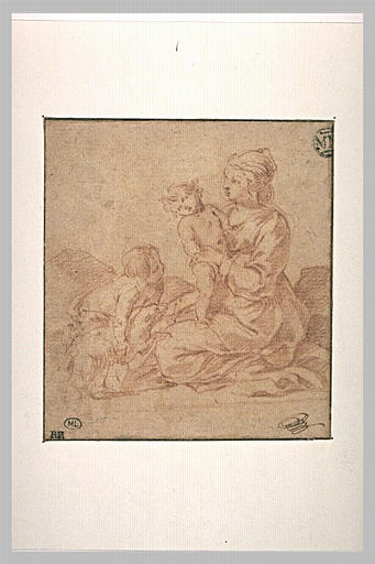 Vierge tenant l'Enfant à qui saint Jean amène son agneau_0