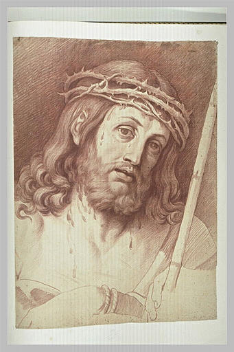 Tête de Christ, couronnée d'épines inclinée à droite_0