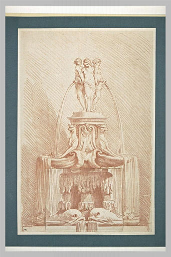 Une fontaine surmontée des trois Grâces_0