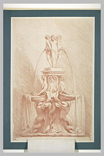 Une fontaine surmontée des trois Grâces_1