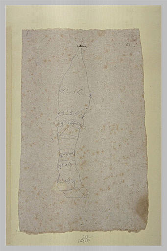 Mesures de l'une des jambes de la statue de Louis XIV_0