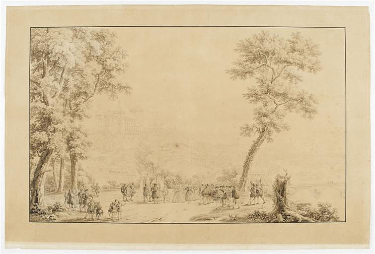Vue du Château de Pau prise du parc, 1817_0