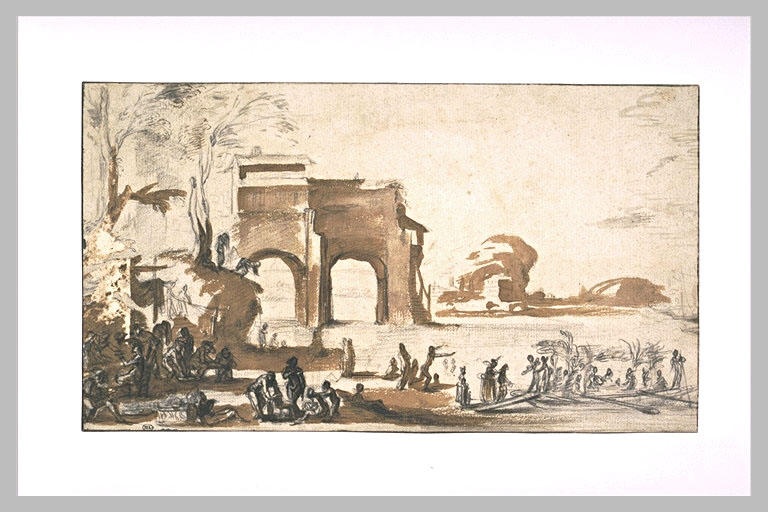 Paysage italien avec vue sur l'Arno_0