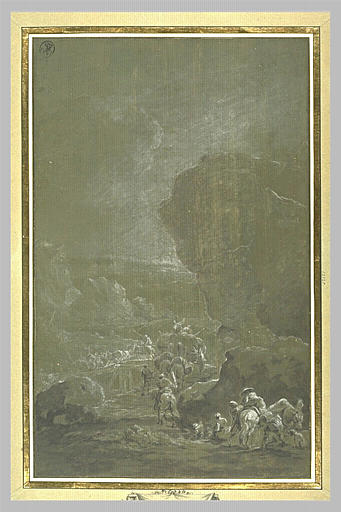 Un convoi de voyageurs dans un paysage rocheux_0