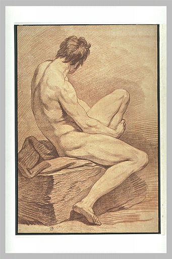 Académie d'homme nu, tourné vers la droite_0