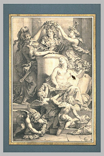 Frontispice pour le dictionnaire de l'Académie Française_0