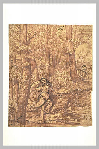 Narcisse se mirant dans l'eau sous le regard d'Echo_0