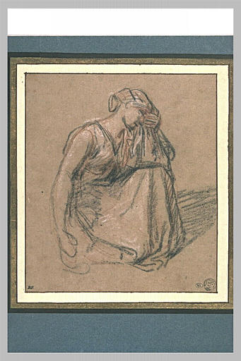La nourrice de Suzanne assise pleurant ; Femme pleurant (autre titre)_0