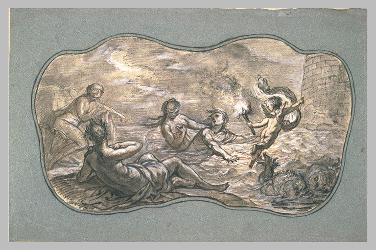 Léandre passant l'Hellespont pour aller voir Héro_0