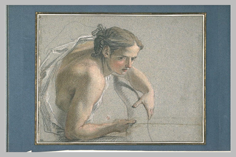 Etude d'une jeune femme, vue en buste_0