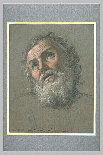 Etude d'une tête de saint en extase_0