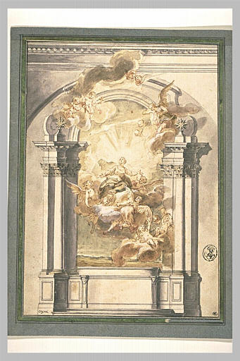 Projet d'autel avec l'Assomption de la Vierge_0