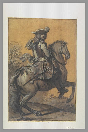 Un cavalier tpurné vers la droite_0