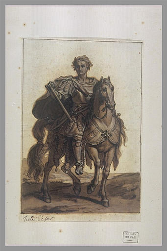 Jules César à cheval, vu de face_0