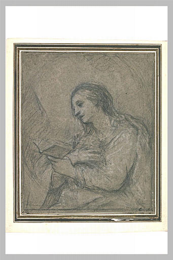 La Madeleine assise, tournée vers la gauche et lisant_0