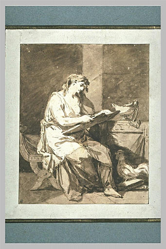 Une sibylle assise et lisant_0