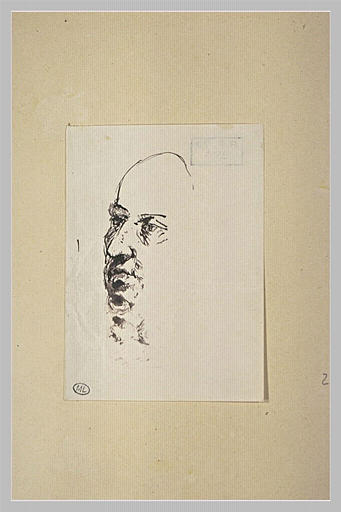Esquisse d'un portrait d'homme de trois-quarts_0