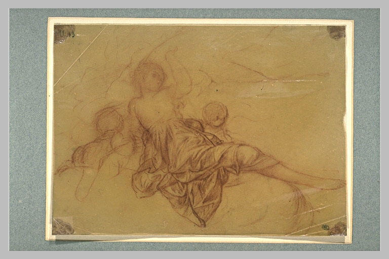 Une femme allongée et entourée de deux enfants_0