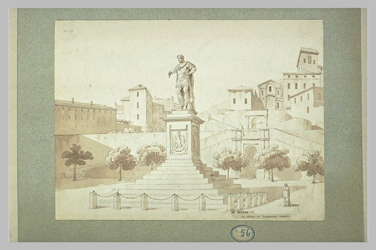 La statue d'un empereur romain à Gênes_0
