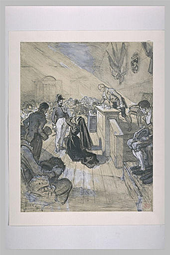 Projet d'illustration : scène dans un tribunal_0